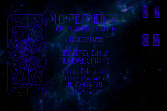 Hypernova Alphnum: A Dense Display Font for Designers