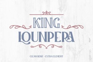 King Lounpera: A Display Font with Sweet Swashes for Digital Branding